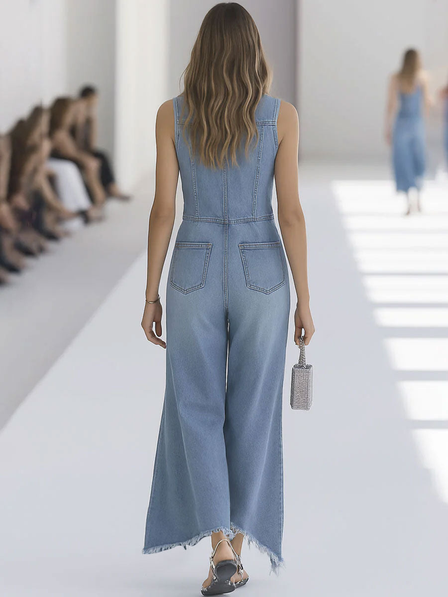 Andromeda | Women's Sleeveless Wide-Leg Jumpsuit