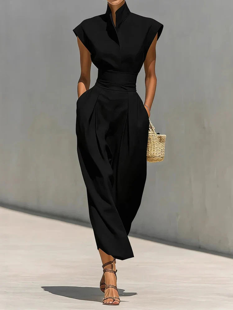 Beatrix | Women's Tailored Mock Neck Midi Dress