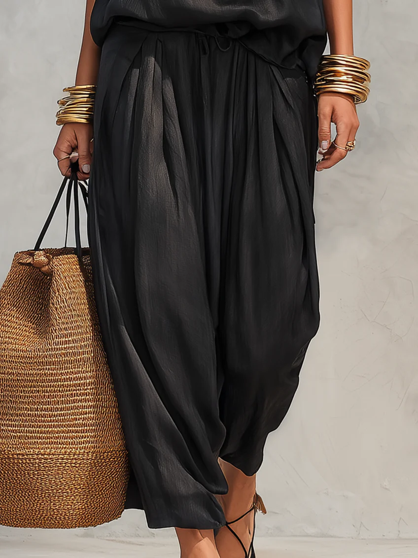 Bianca | Women's Halter Neck Cowl Two-Piece Set