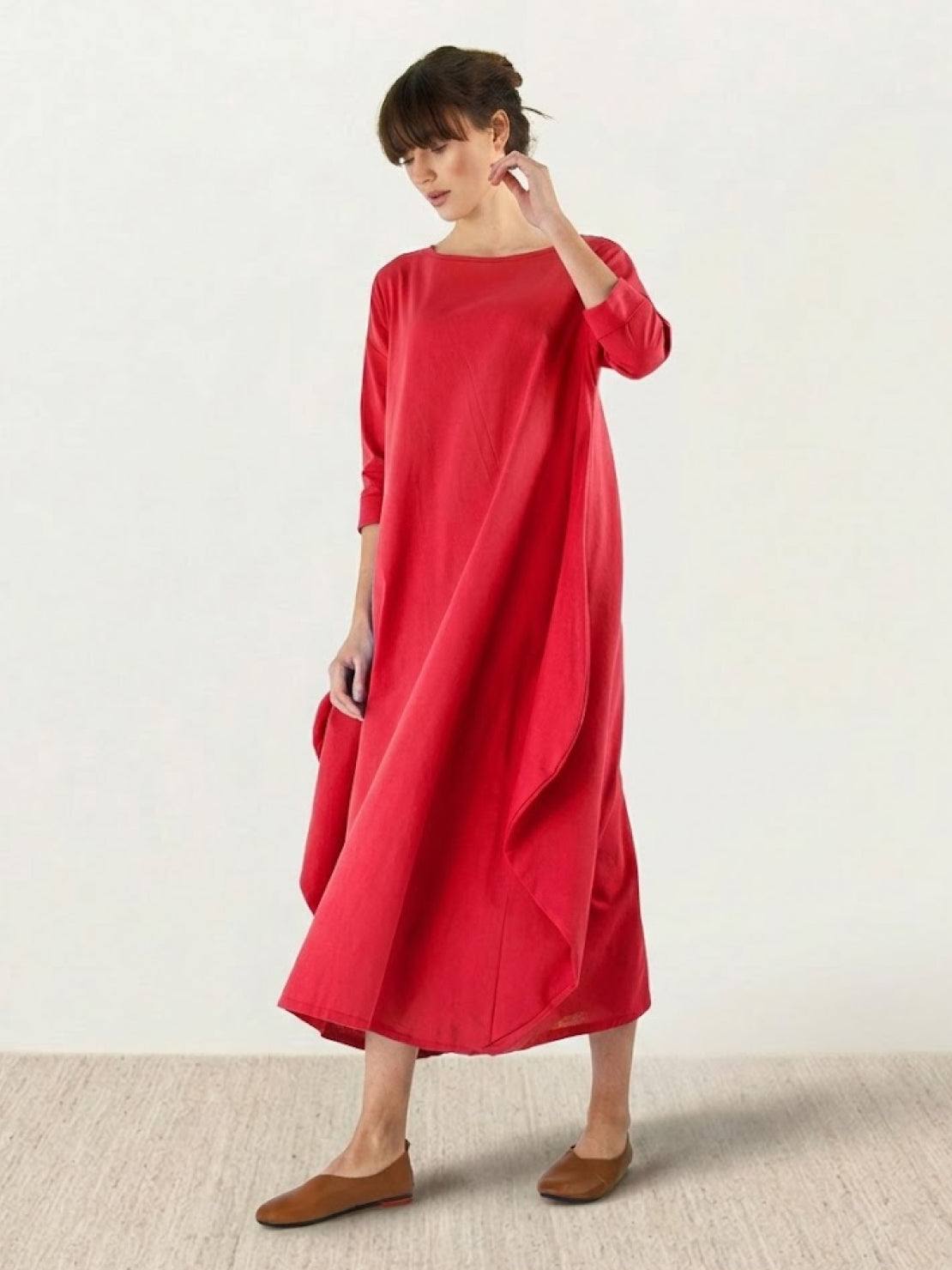 Serena | Women's Bohemian Oversized Maxi Dress with 3/4 Sleeves