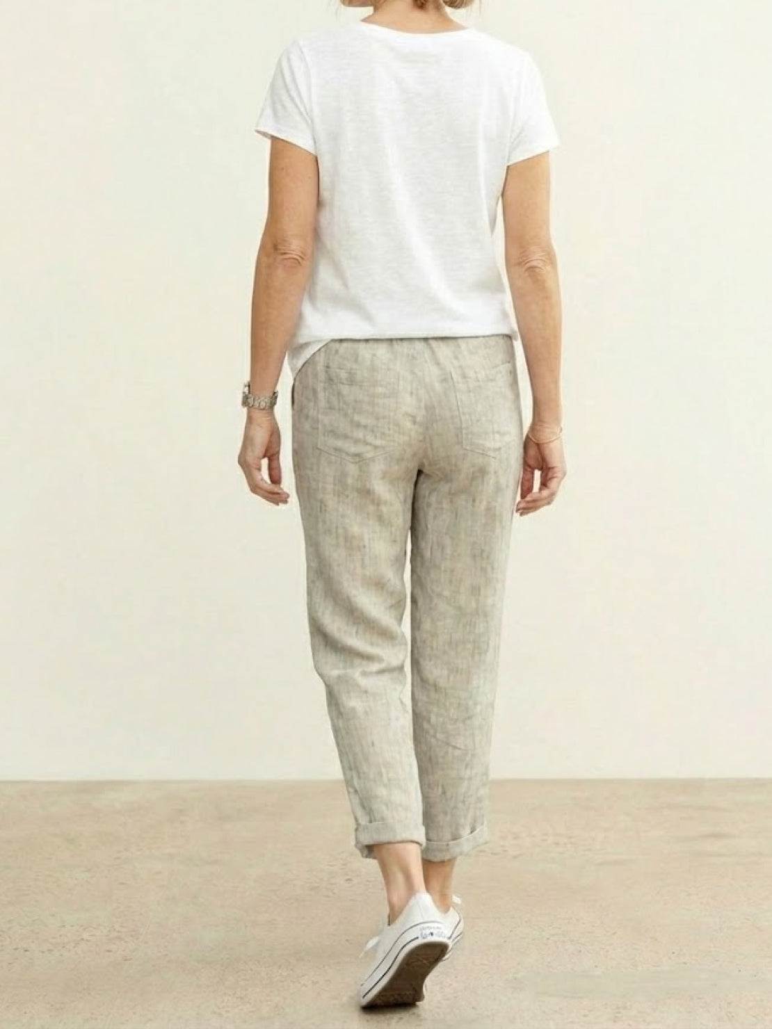 Harper | Women's Straight-Leg Casual Pants with Drawstring