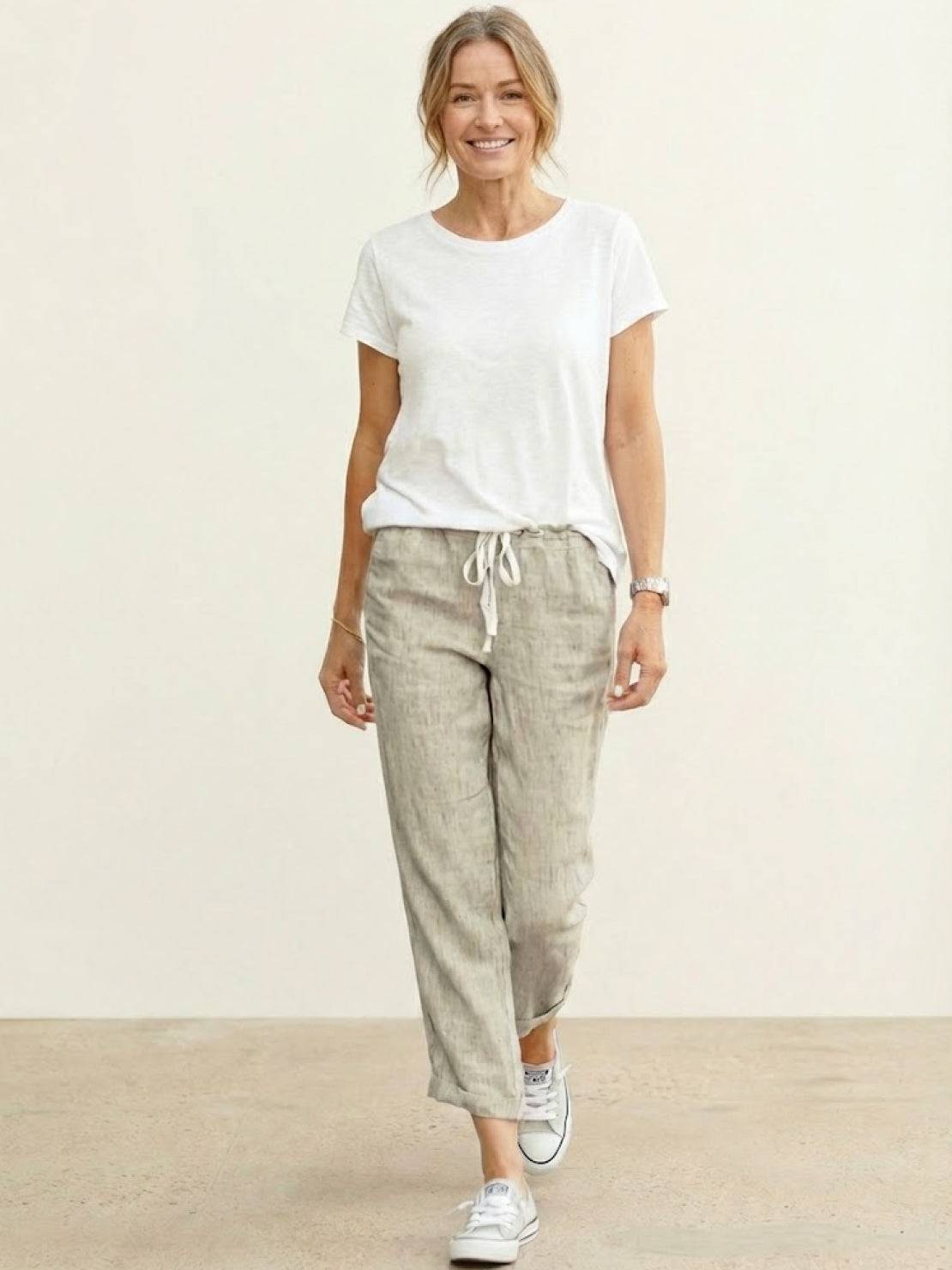 Harper | Women's Straight-Leg Casual Pants with Drawstring