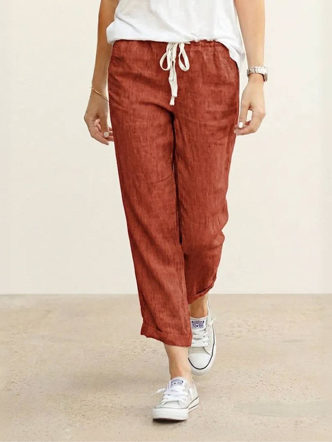 Harper | Women's Straight-Leg Casual Pants with Drawstring