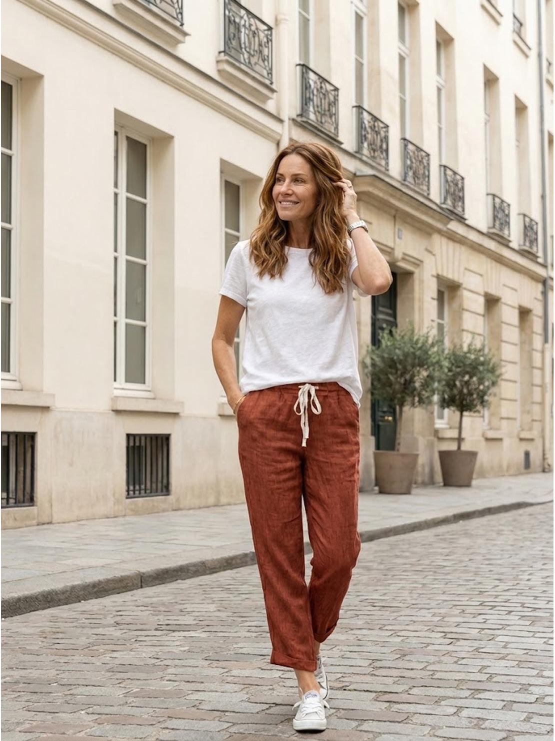 Harper | Women's Straight-Leg Casual Pants with Drawstring
