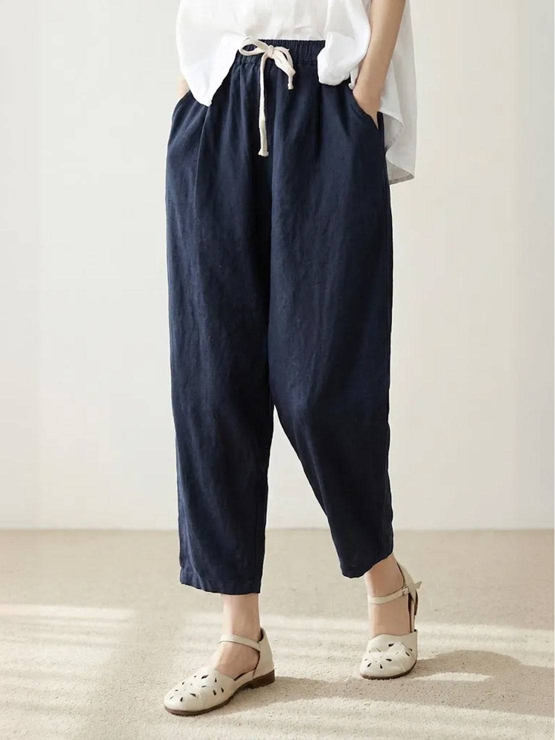 Harper | Women's Straight-Leg Casual Pants with Drawstring