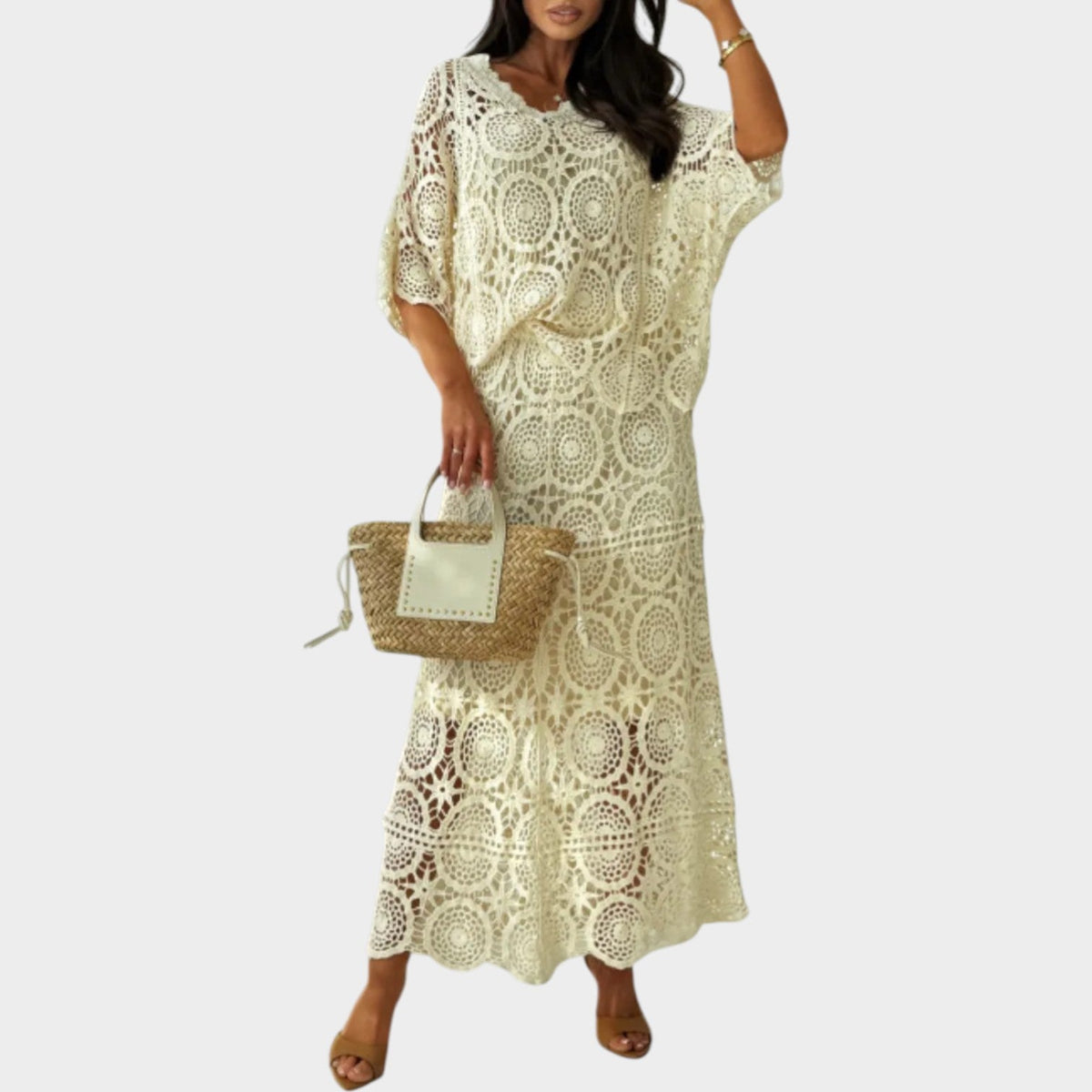 Women's Summer Maxi Dress Crochet Relaxed Fit