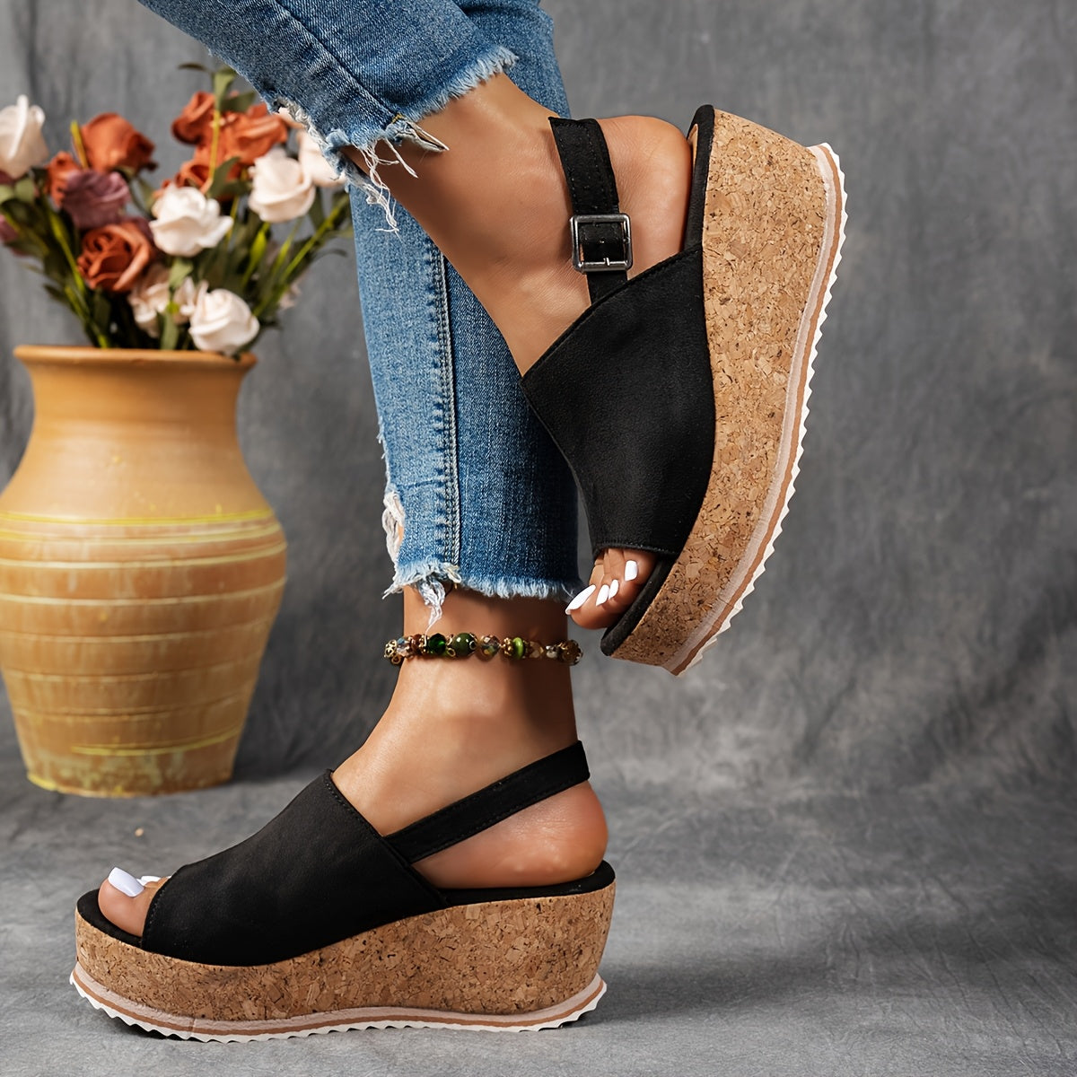 Terra | Women's Adjustable Buckle Platform Sandals