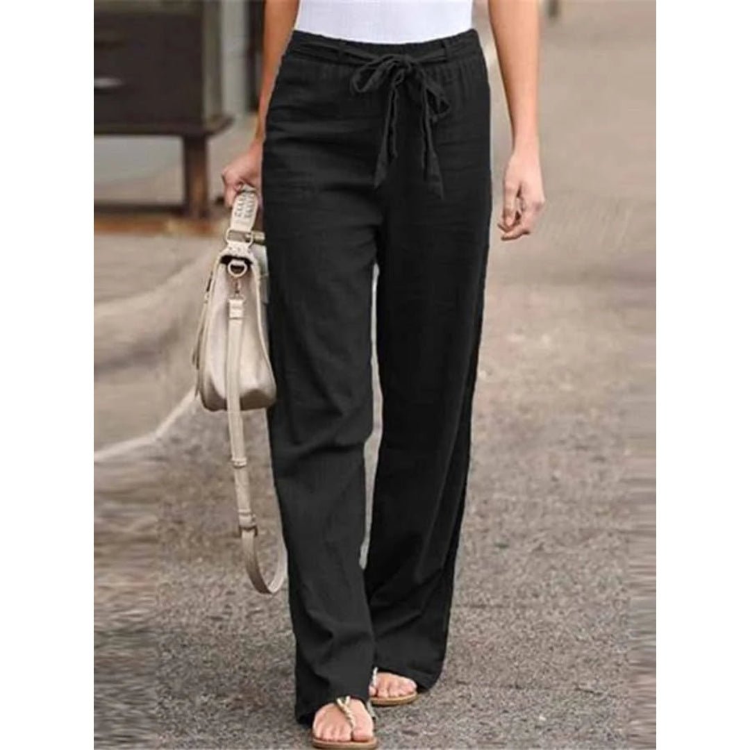 Clementina | Women's Wide Leg Pants with Drawstring