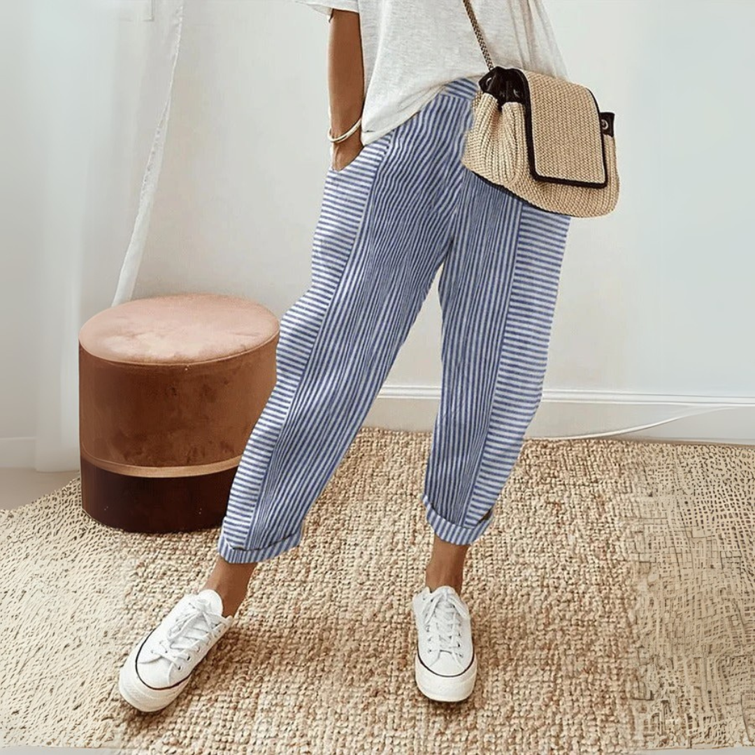 Clementina | Women's Striped Wide-Leg Trousers