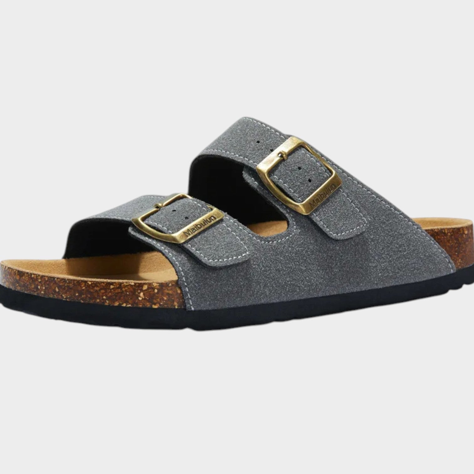 Double Buckle Cork Footbed Sandals