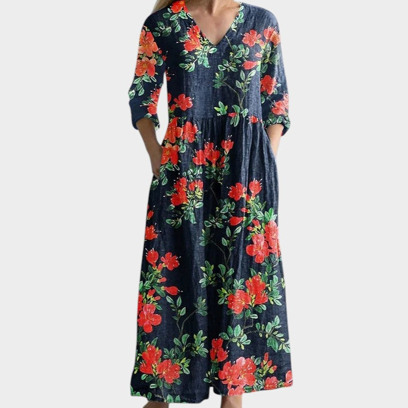 Floral Patchwork Maxi Dress