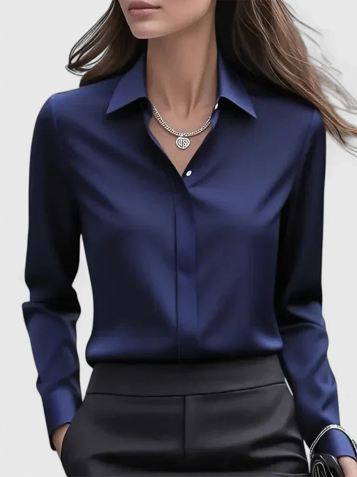 Reese | Women's Chic Button-Up Shirt with Hidden Placket