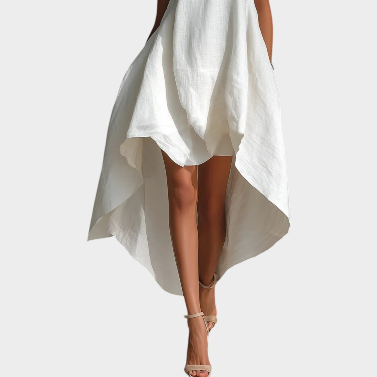 Women's Sleeveless High Low Midi Dress