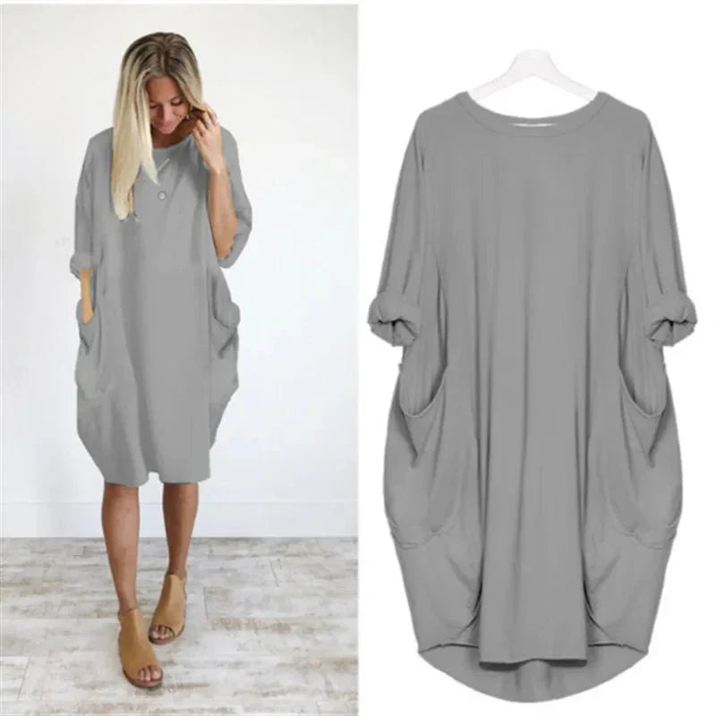 Gina™ | Chic Pocket Dress