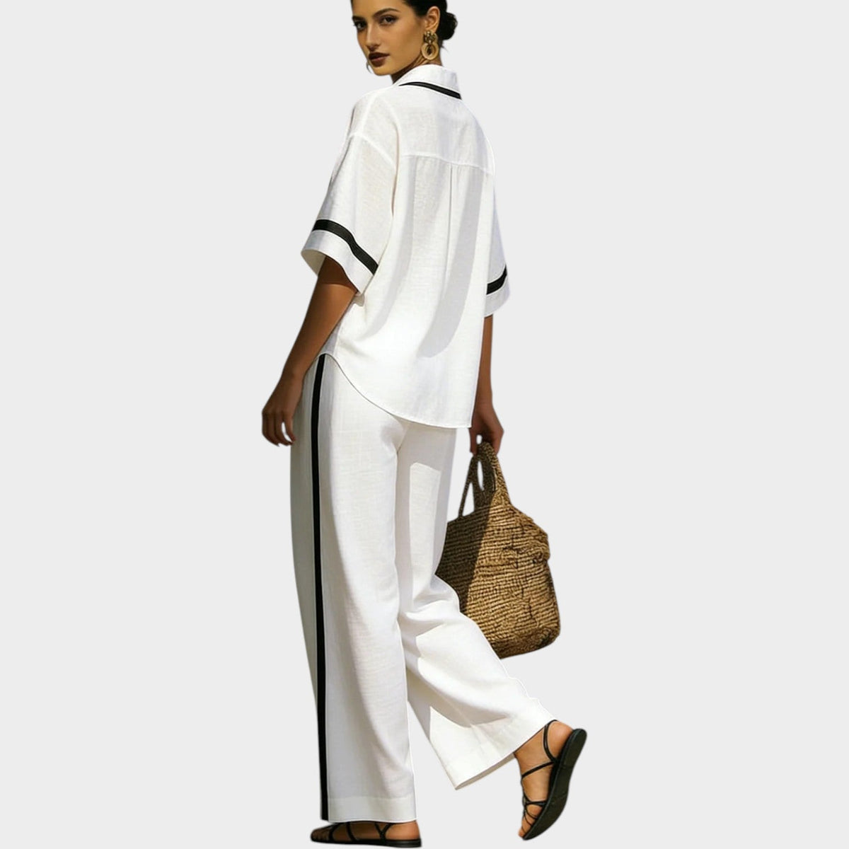 Women's Matching Set Relaxed Linen Two-Piece