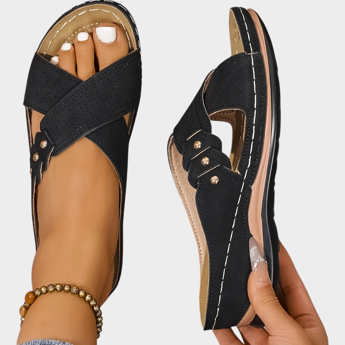 Women's Wedge Sandals with Cushioned Sole