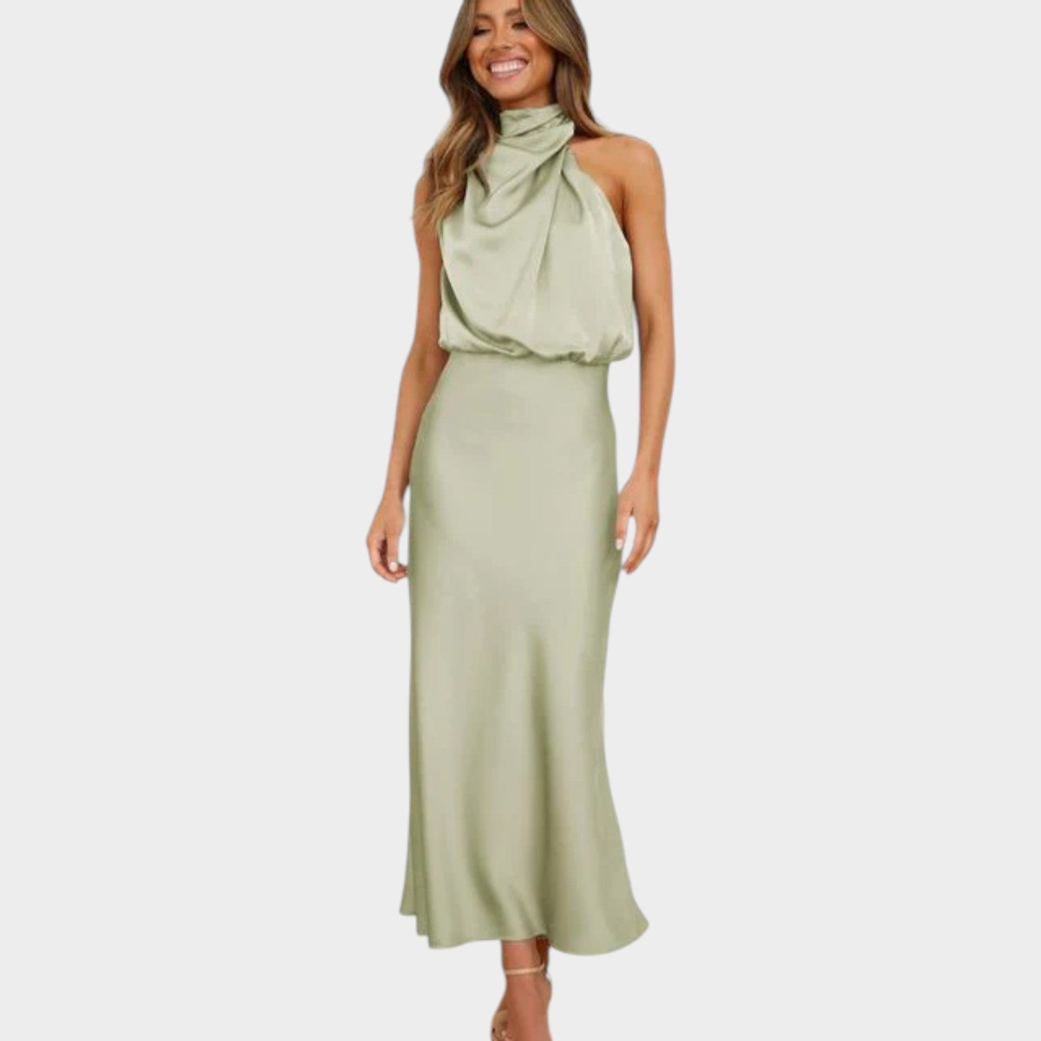 Formal Satin Maxi Dress
