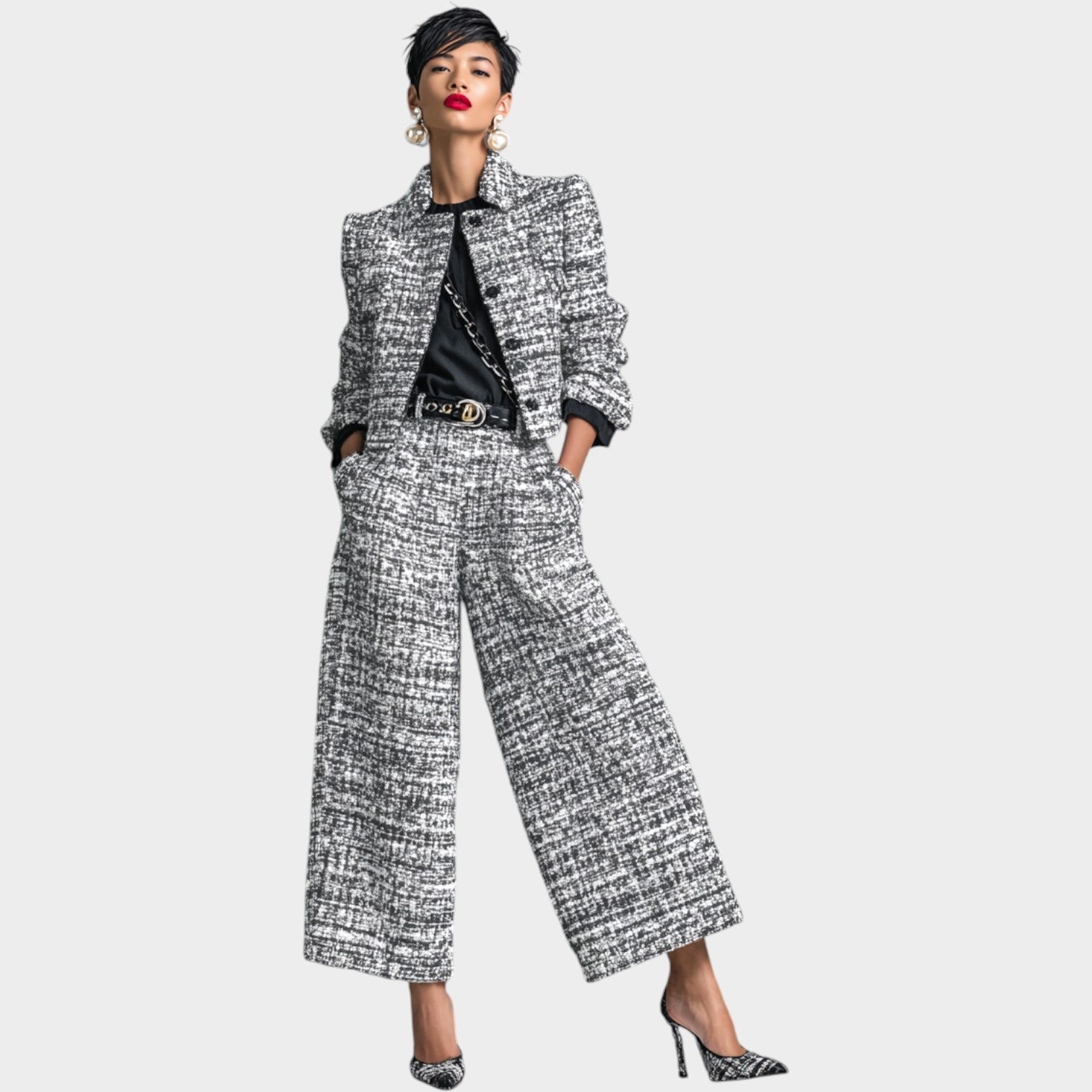 Formal Two Piece Tweed Matching Set