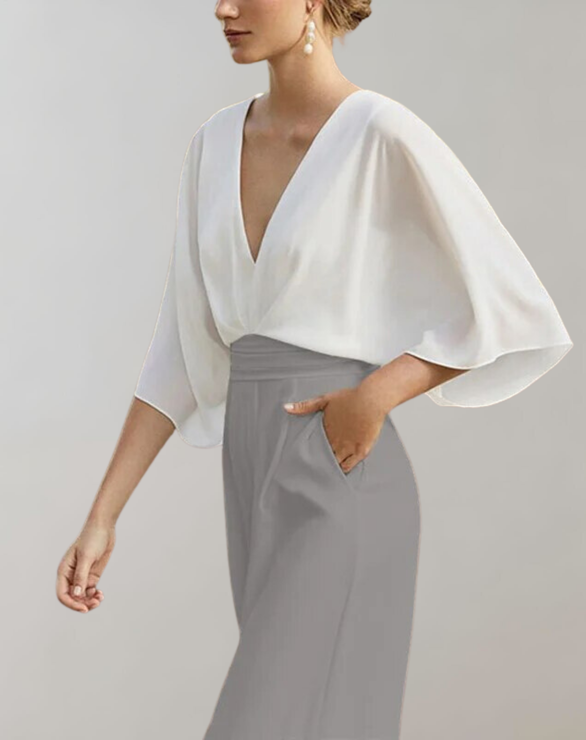 Esmeralda | Women's V-Neck Wide-Leg Jumpsuit