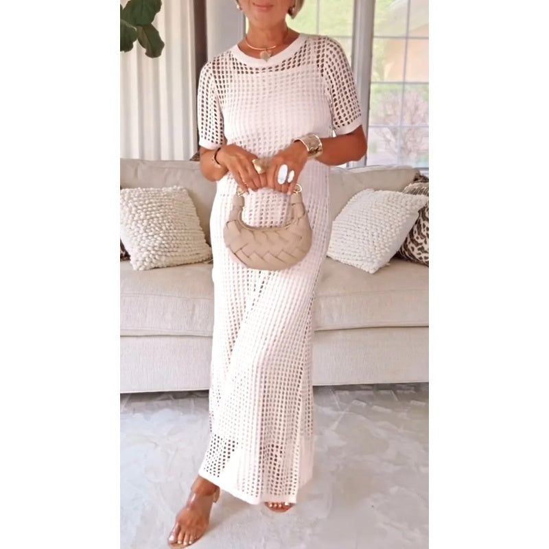 Estelle | Women's Maxi Dress with Cut-Out Mesh Design
