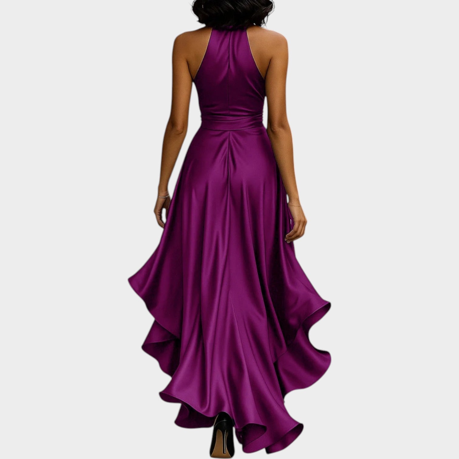 Elegant Halter Wrap Maxi Dress