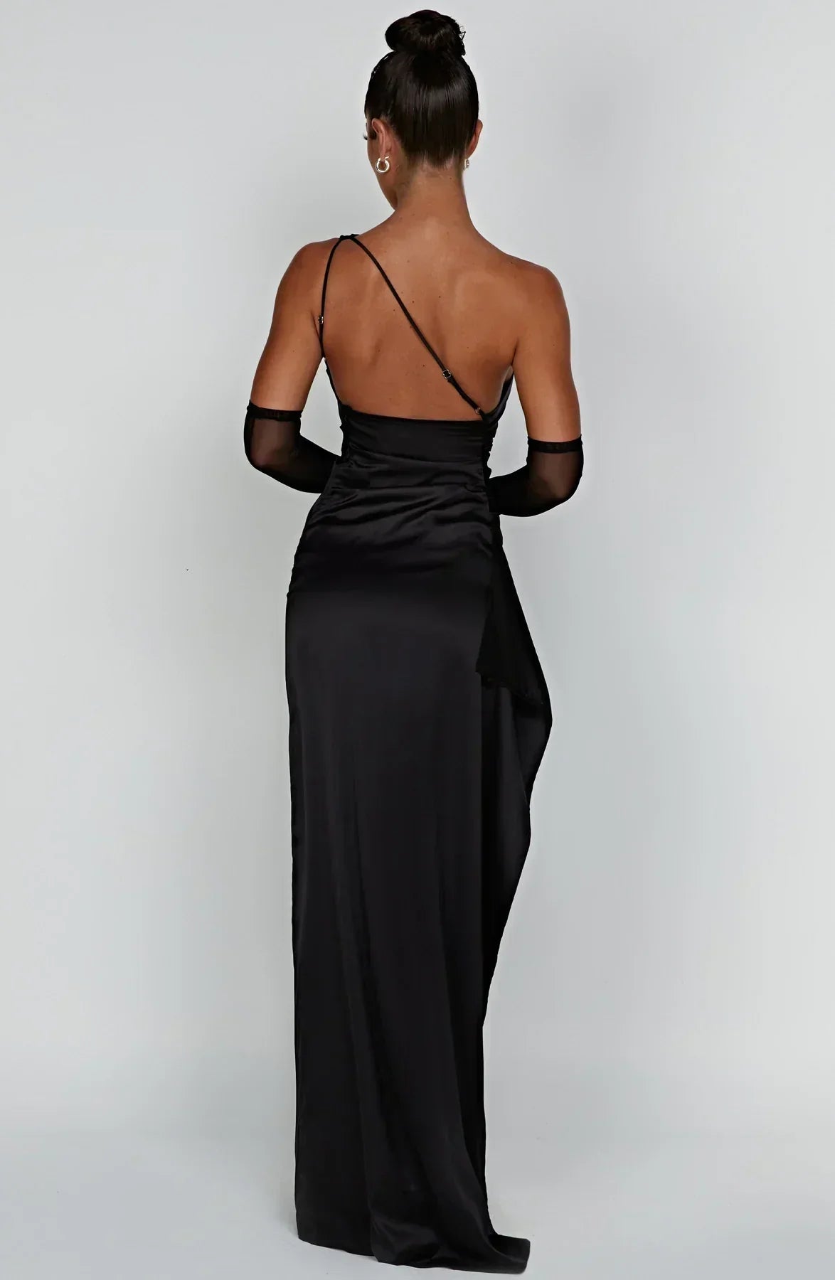 Fallon | Women's Ruched One-Shoulder Maxi Dress