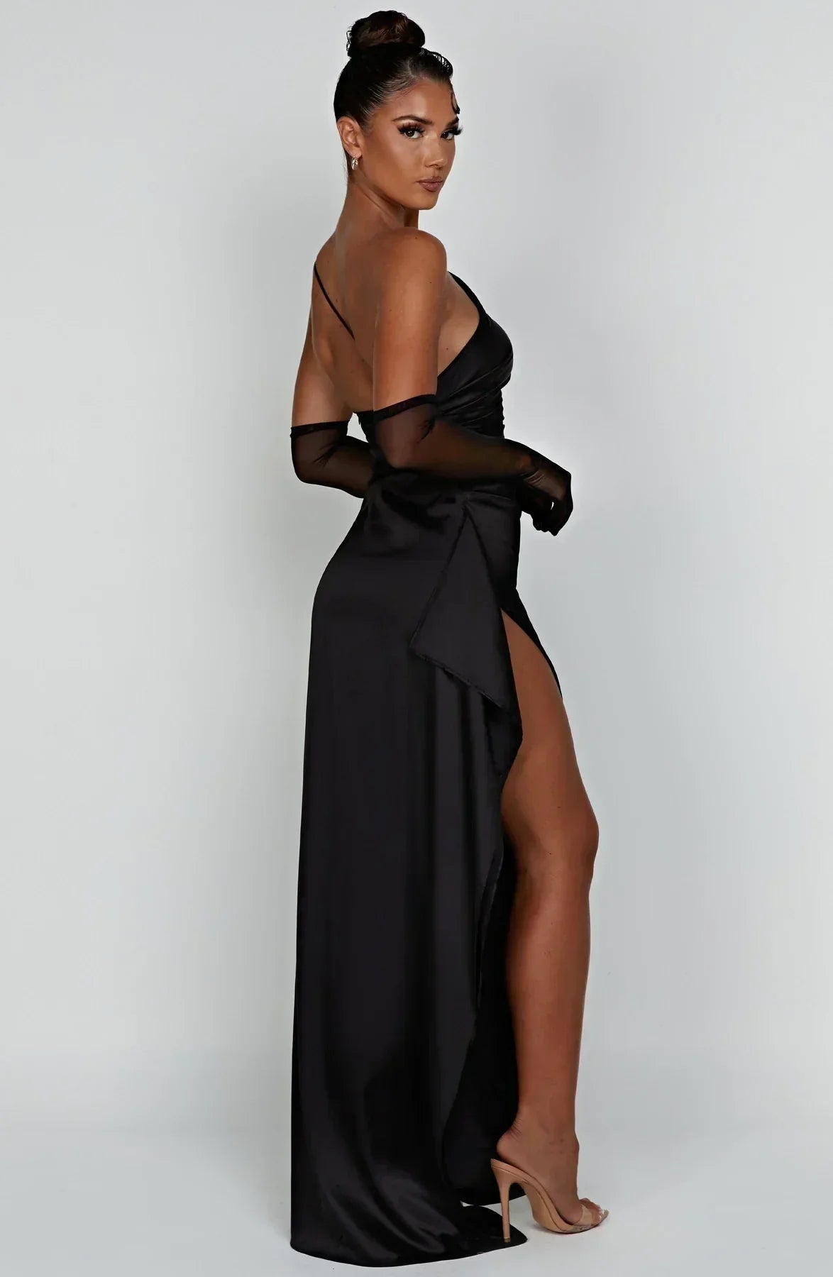 Fallon | Women's Ruched One-Shoulder Maxi Dress