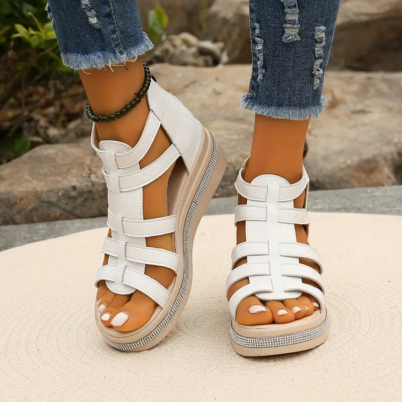 Hannah™ | Rhinestone-Embellished Comfort Sandals
