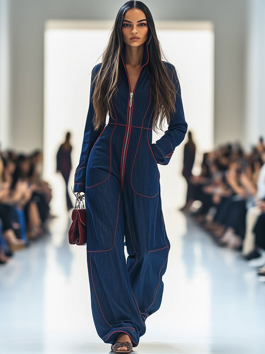 Felicity | Women's Long Sleeve Wide Leg Jumpsuit