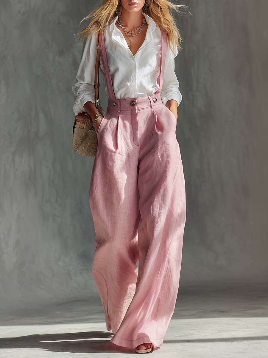 Gwendolyn | Women's Wide-Leg Suspender Overalls