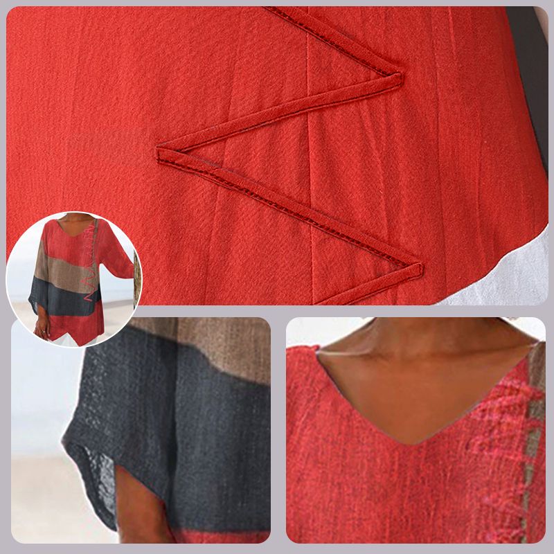 Crystal™ | V-Neck Artistic Long Shirt