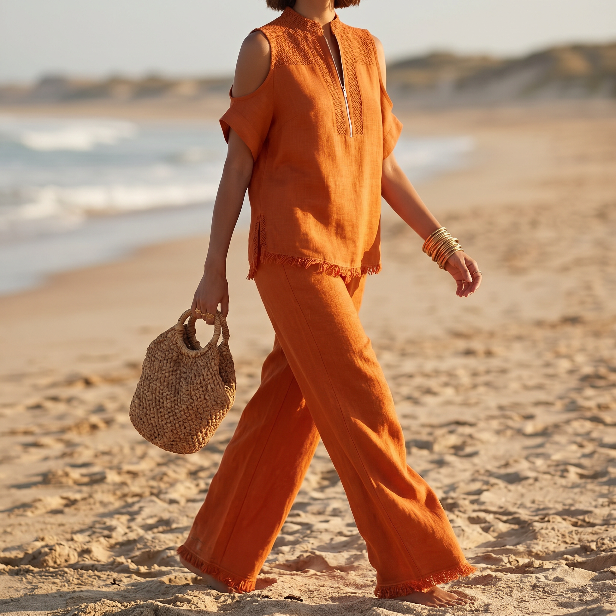 Breezy Cold-Shoulder Lounge Set