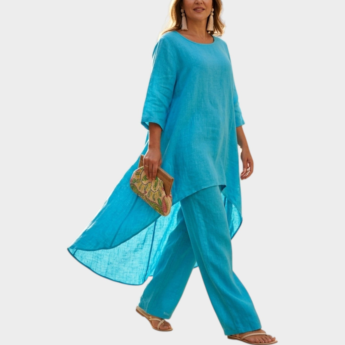 Women's Matching Set Flowy Linen Two Piece