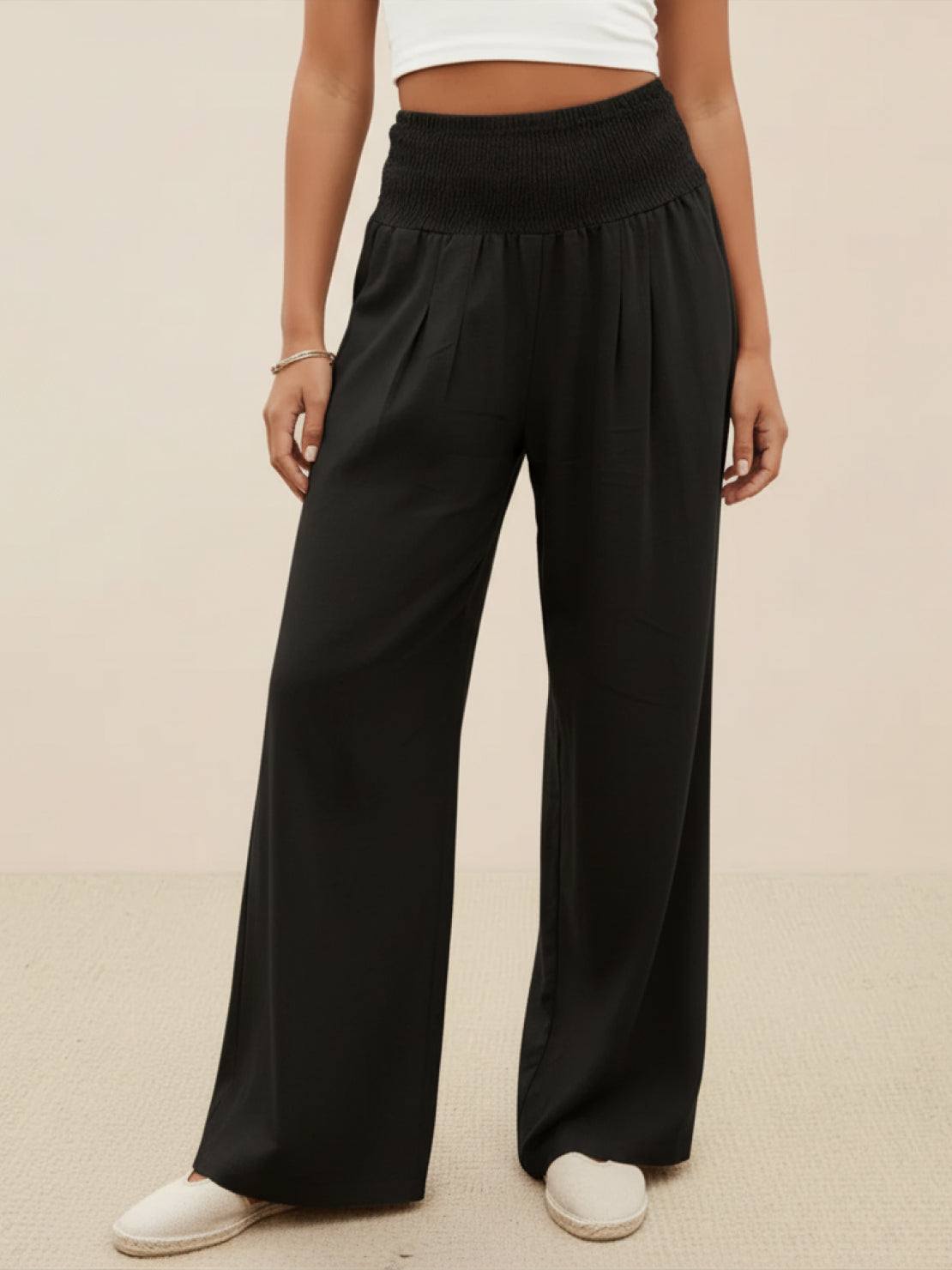Dune | Women's High-Waisted Wide-Leg Pants with Smocked Waist