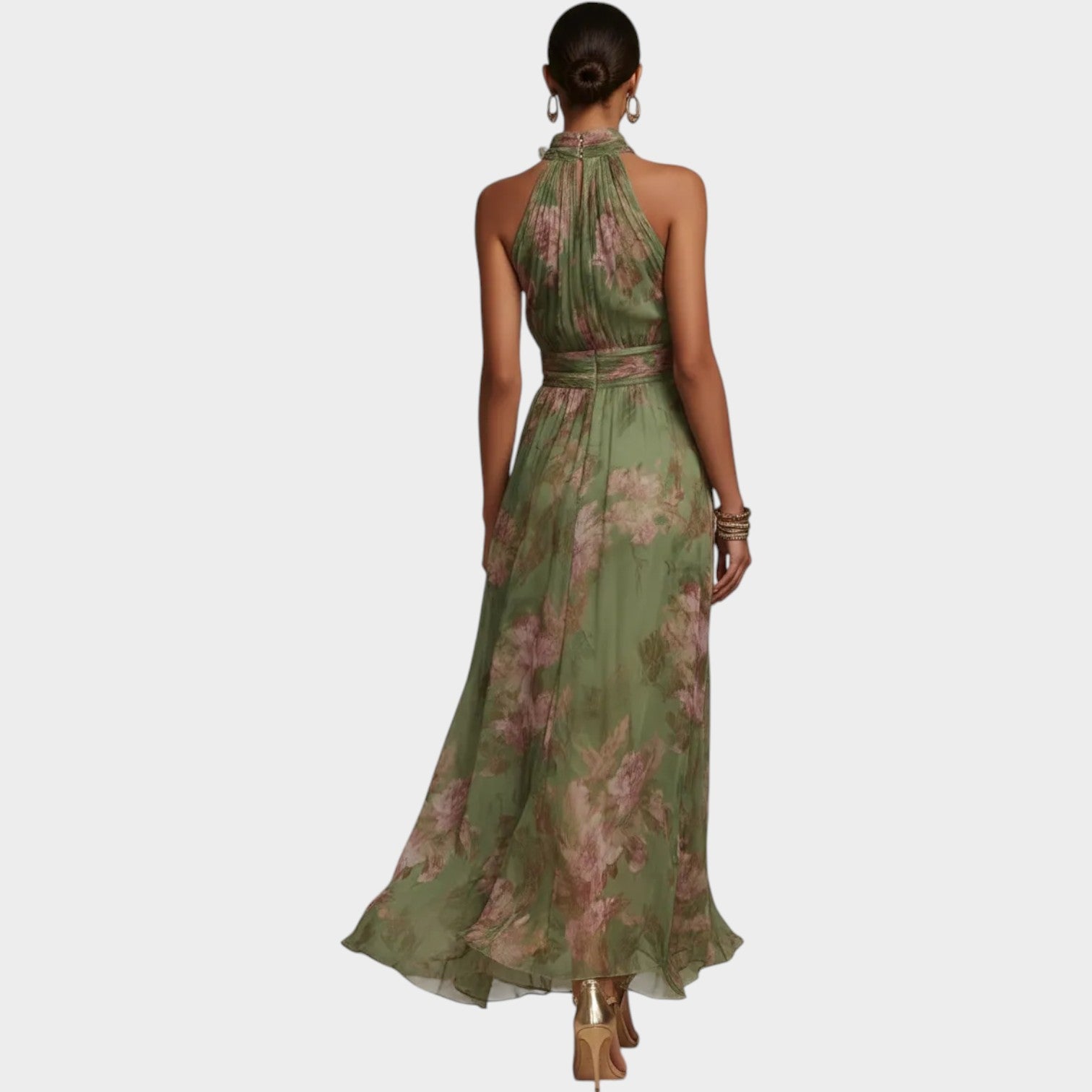 Floral Halter Maxi Dress
