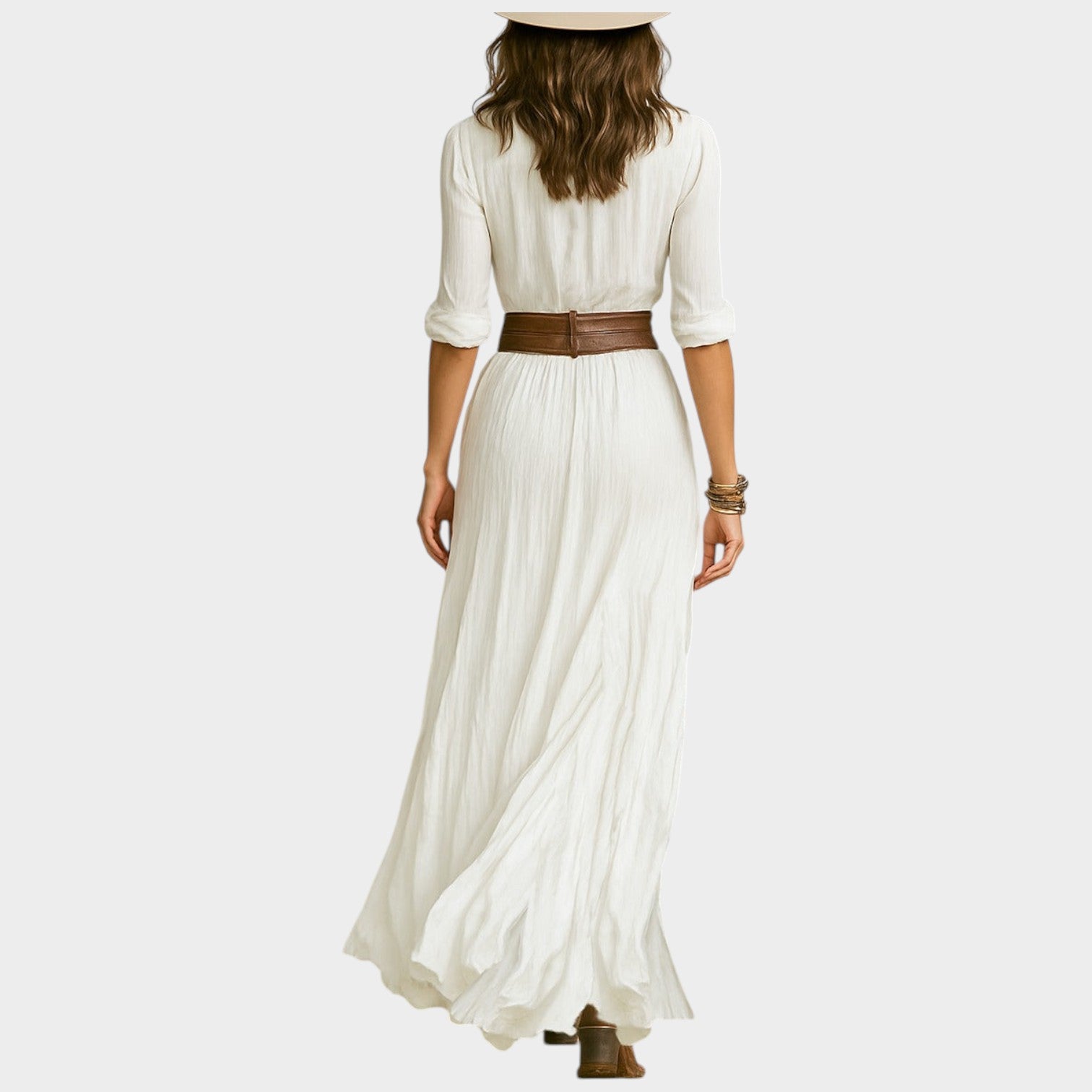 Boho Button Front Maxi Dress