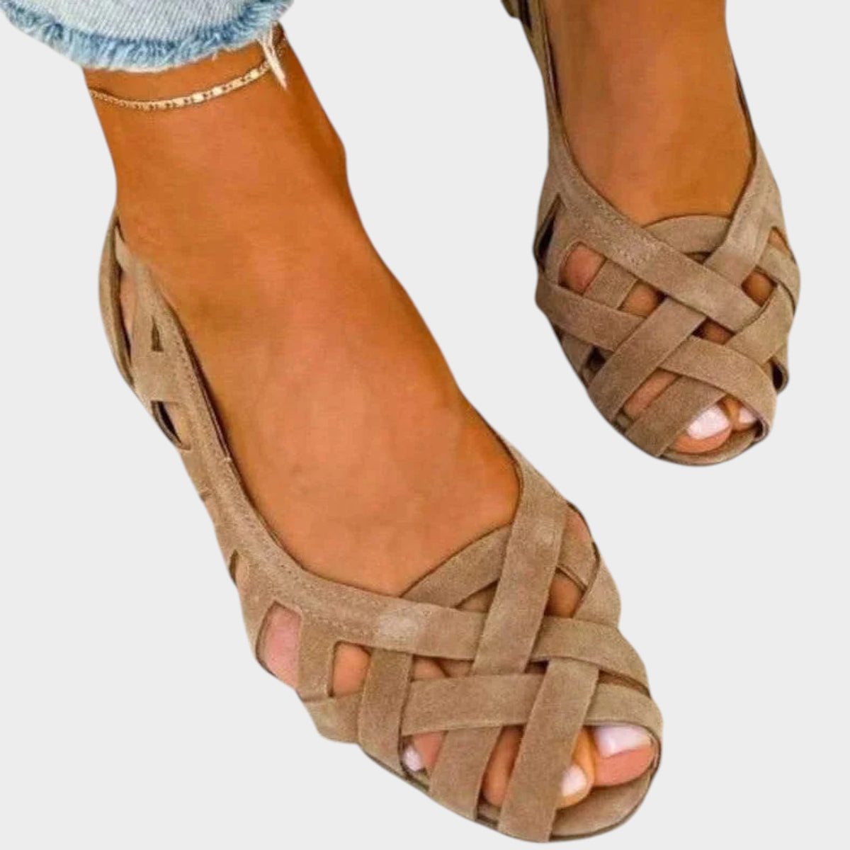 Women’s Sandals Braided Woven Flat Textured Design