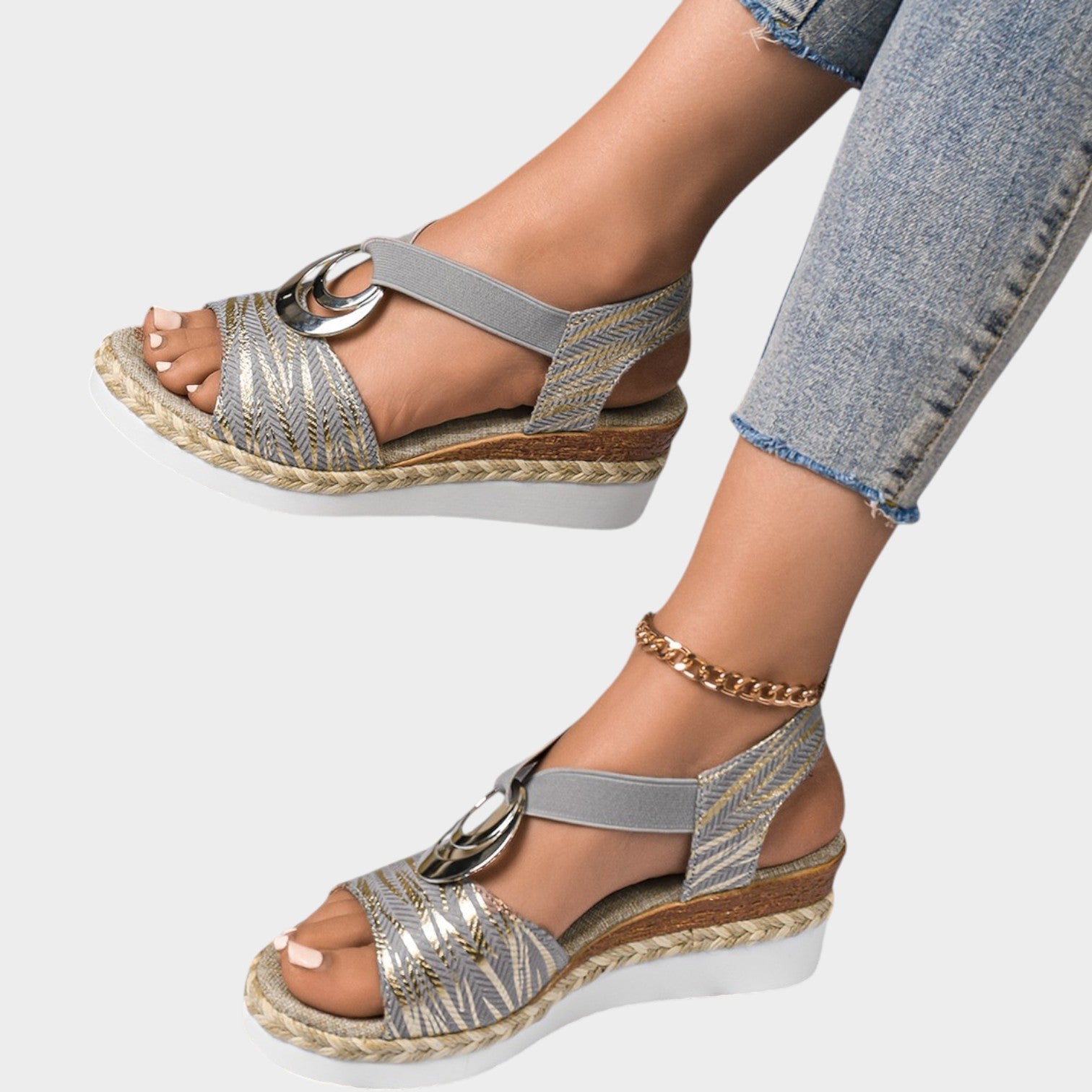 Orthopedic Buckle Platform Sandals