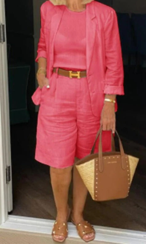 Reagan | Women's Blazer and Bermuda Shorts Two-Piece Suit Ensemble