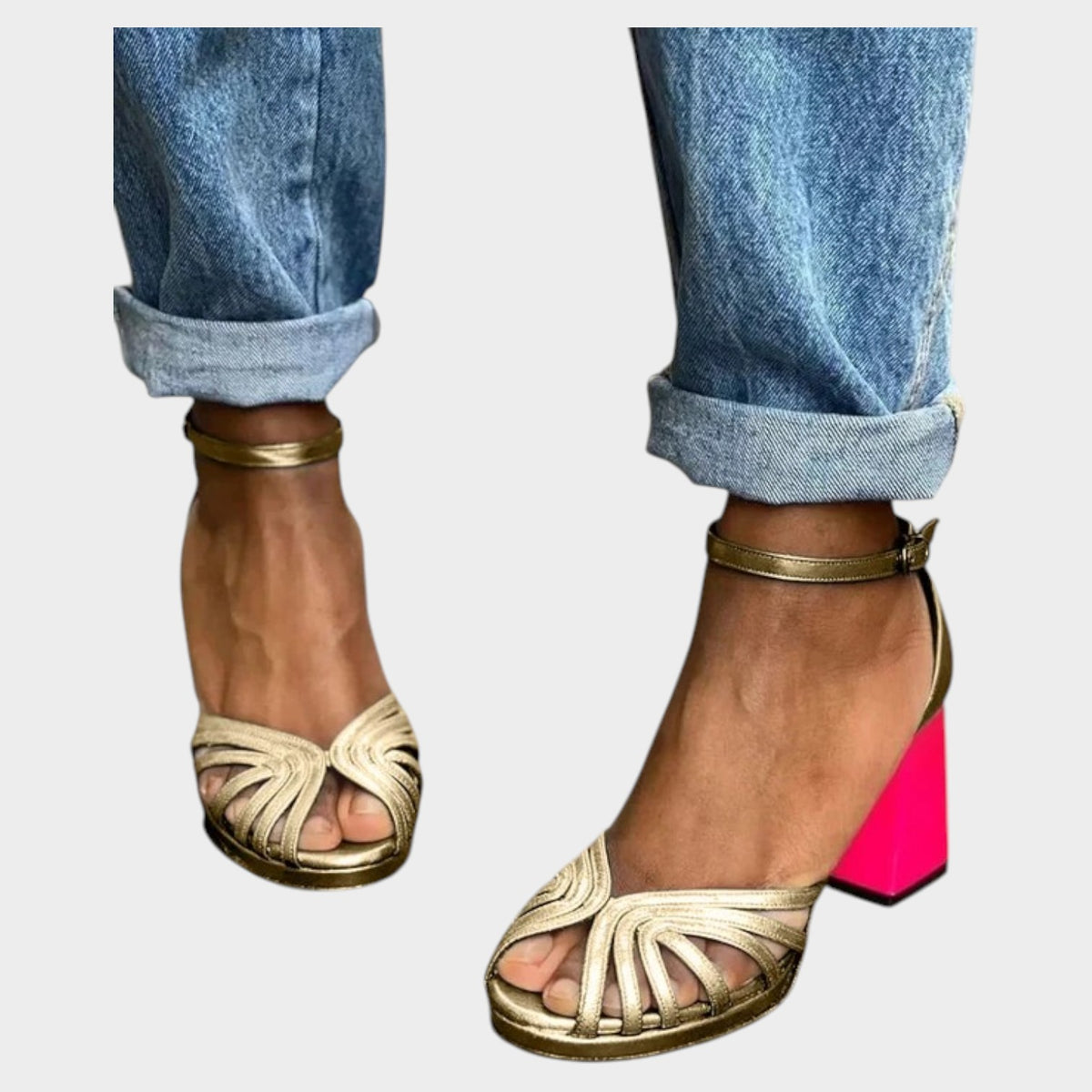 Women’s Sandals Open Toe Ankle Strap Low Heel