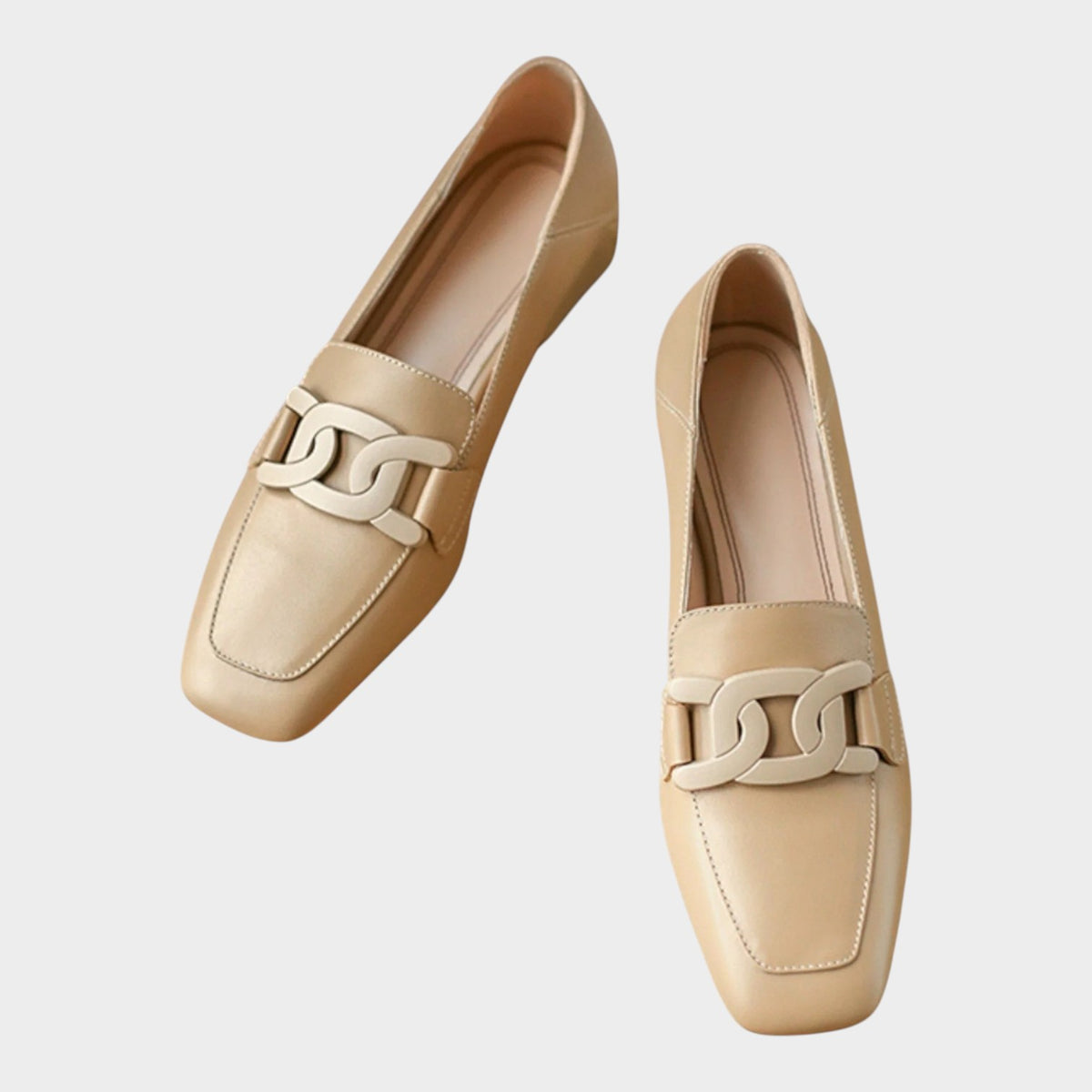 Women’s Heeled Loafers Leather Orthopedic Non-Slip