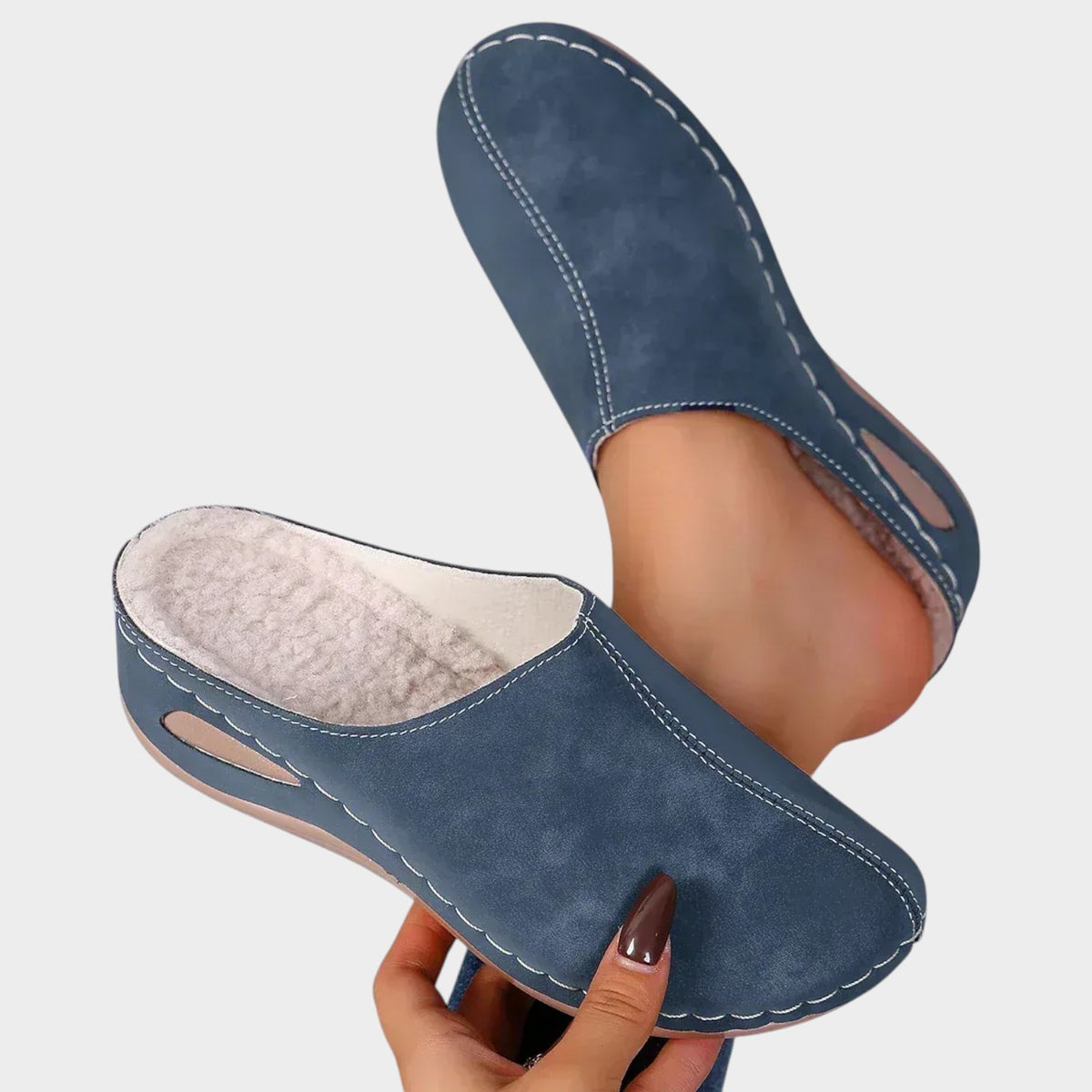 Women’s Orthopedic Slippers Closed Toe Cushioned Footbed Flat Sole