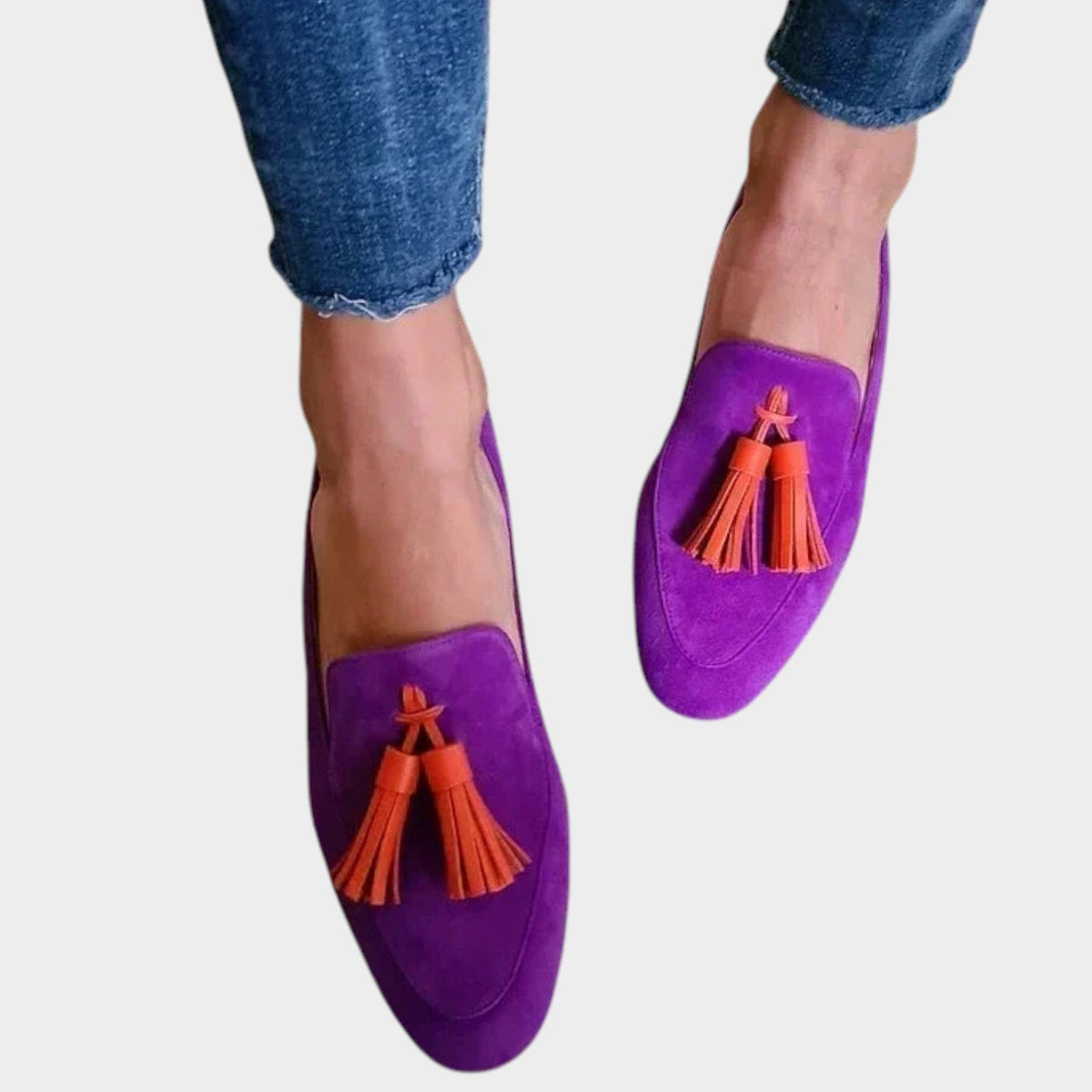 Women’s Suede Loafers Tassel Detail Flat Shoes