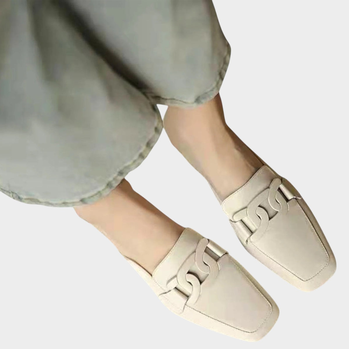 Women’s Heeled Loafers Leather Orthopedic Non-Slip