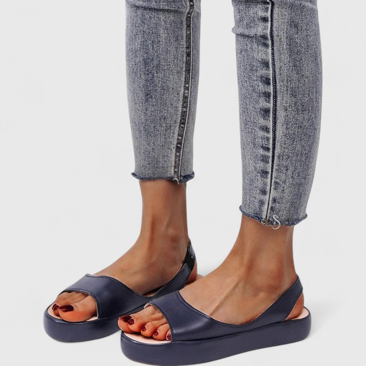 Elastic Strap Comfort Platform Sandals