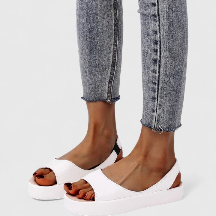 Elastic Strap Comfort Platform Sandals