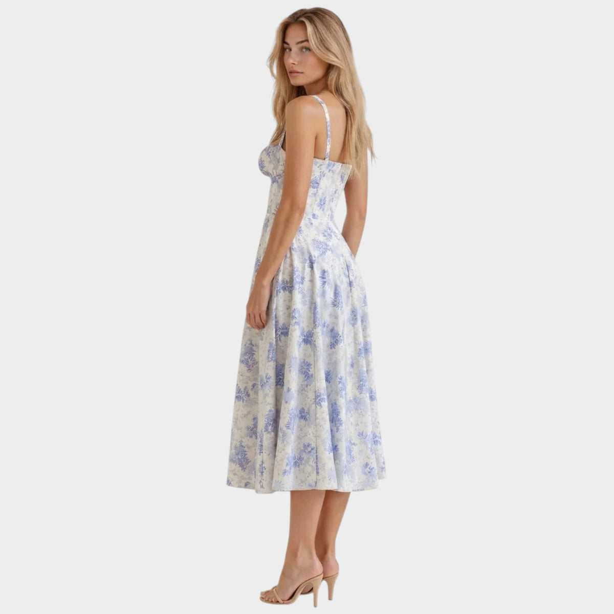 Women’s Waist-Defined Dress Flowy Fabric Elegant Everyday Style