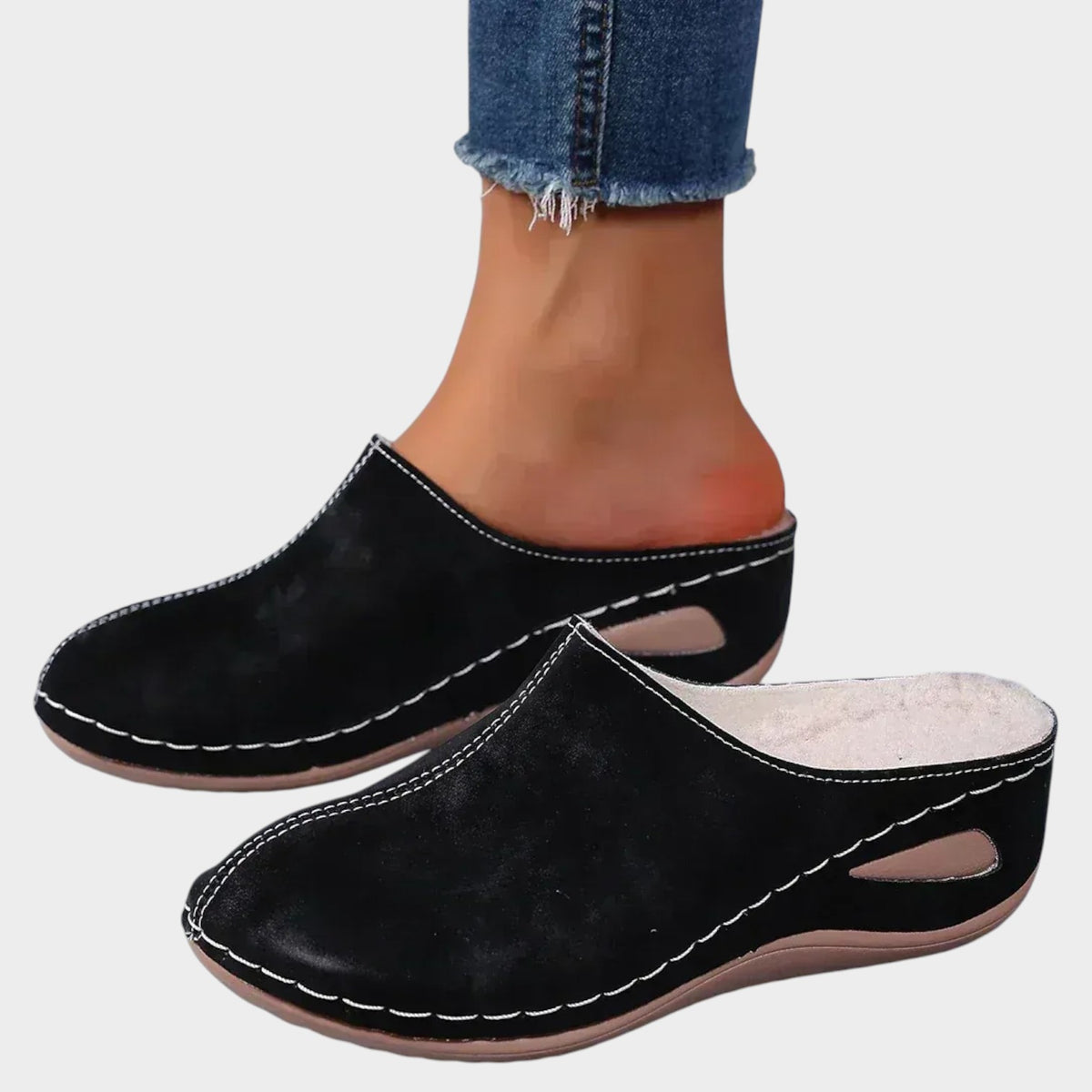 Women’s Orthopedic Slippers Closed Toe Cushioned Footbed Flat Sole
