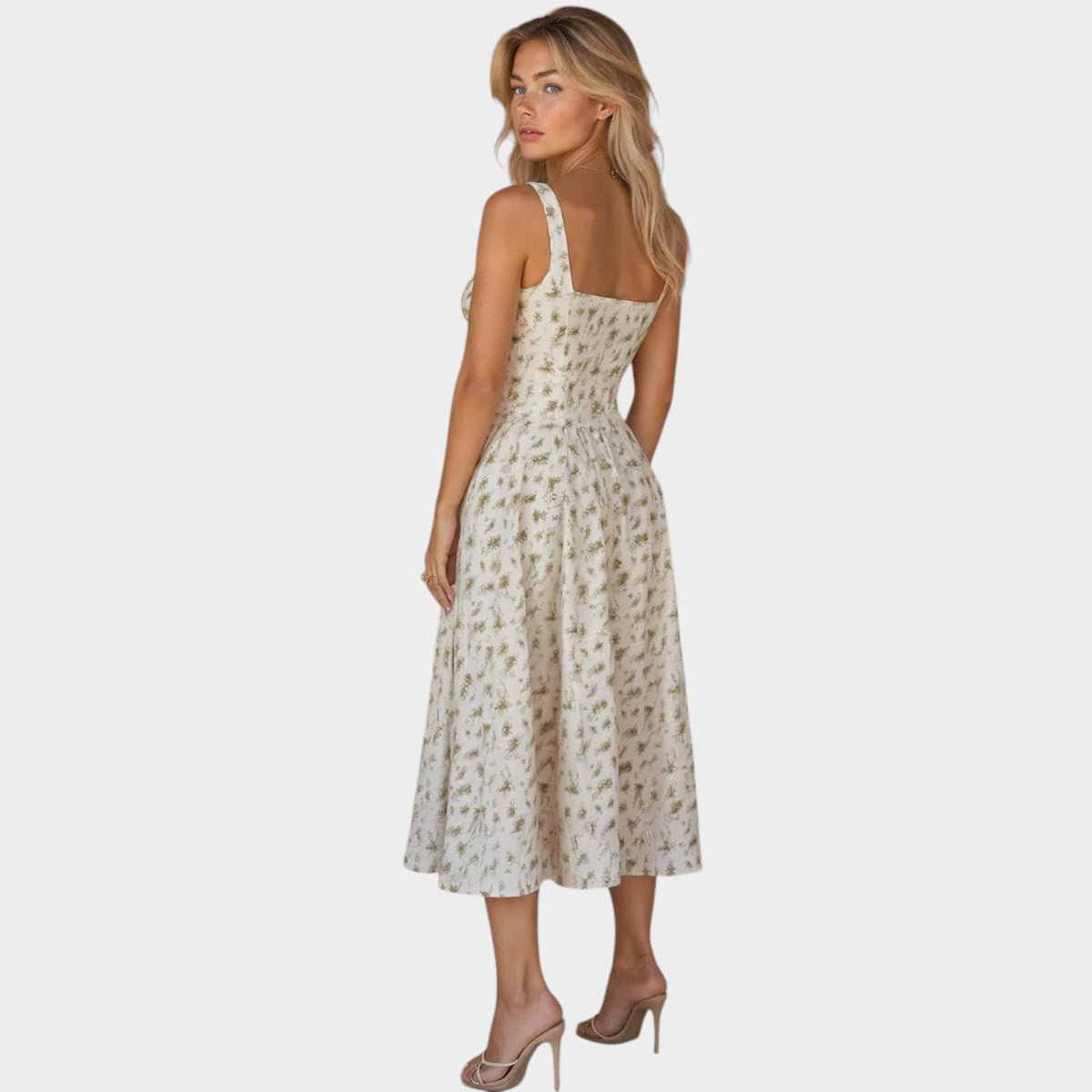 Women’s Waist-Defined Dress Flowy Fabric Elegant Everyday Style