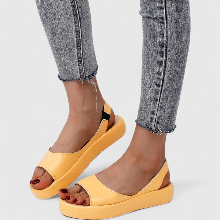 Elastic Strap Comfort Platform Sandals